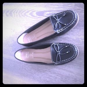 Navy boat shoes Marks and Spencer’s UK as 4 (US 7)